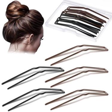 Imagem de Alfinetes de cabelo MTLEE em forma de U Ballet Bobby Pins com caixa de