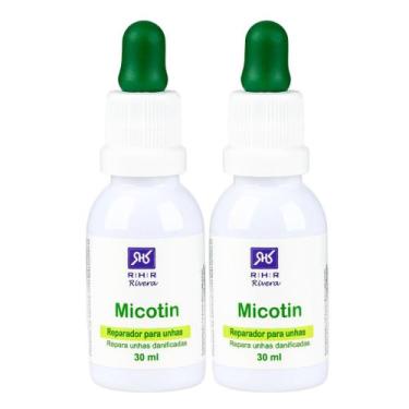 Imagem de Kit 2 Micotin 30ml Conta Gotas - Reparador Para Unhas Com Fungos - RHR