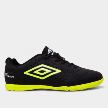 Imagem de Chuteira Futsal Umbro Neo Striker Unissex, Preto, Verde, 44