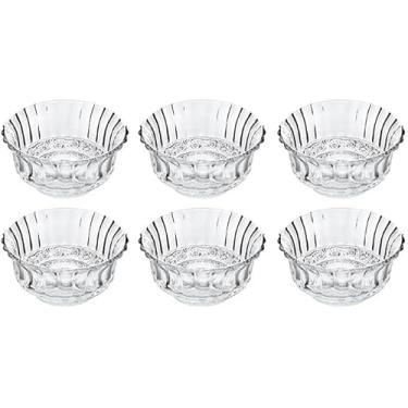 Imagem de Conjunto 6 Bowls de Vidro 240ml Transparentes – Tigelas para Sobremesa, Cereais, Frutas e Molhos – Resistentes e Elegantes