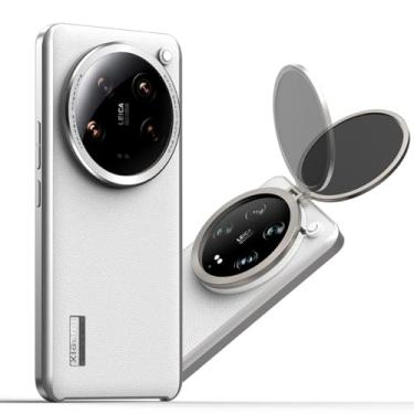 Imagem de Fotorgear Projetada para Xiaomi 14 Ultra, capa protetora militar à prova de choque flexível TPU antiderrapante capa de telefone fina para Xiaomi 14 Ultra com suporte de lente T (branca)