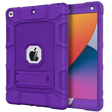 Imagem de Capa Azzsy para iPad de 9ª/8ª geração (modelo de 2021/2020, 10,2 polegadas), capa protetora, fina, resistente e à prova de impactos (roxo)