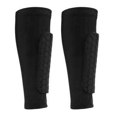 Imagem de 2un Protetores de Gémeos, 9,5x30cm Silicone Caneleiras com Almofadas em Favo de Mel Equipamento Proteção Gémeos para Adultos e Crianças Futebol e Corrida