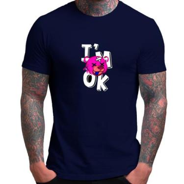 Imagem de Camiseta Masculina Estampada 100% Algodão Urso Streetwear - Yazzo, Azu