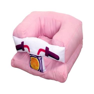 Imagem de Assento de bebê para 3 a 24 meses, cadeira de chão com suporte para as costas infantil, sofá de pelúcia com desenho animado(Motoca Rosa)