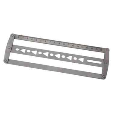 Imagem de UGPLM Régua auxiliar de posicionamento de correia, ferramenta de corte e furação, ferramenta leve de espaçamento de furos, estêncil de posicionamento de, Triângulo