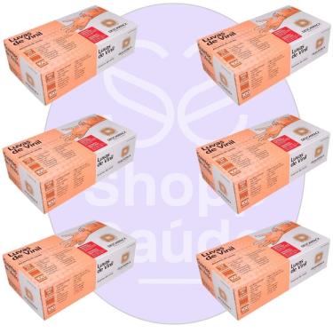 Imagem de Kit 06 Luvas De Vinil Descartável M Sem Pó - Descarpack