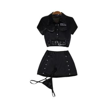 Imagem de Conjunto De Top Cropped Sem Mangas Com Babados Rosa E Saia Mini Em 2 P