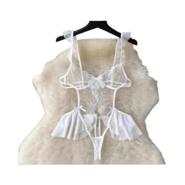 Imagem de Conjunto De Top Cropped Sem Mangas Com Babados Rosa E Saia Mini Em 2 P