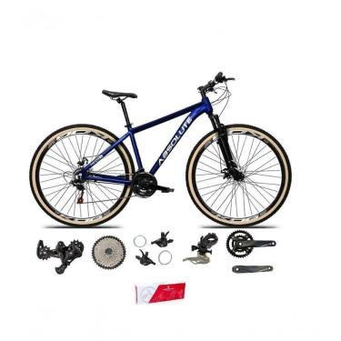 Imagem de Bicicleta Aro 29 Absolute Nero 5 Alumínio 2x9 18v K7 Freios Hidráulicos Garfo Com Trava Pneu C/faixa - Azul Tam.17
