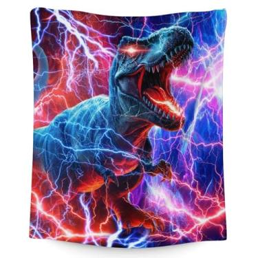 Imagem de Cobertor infantil de presente de dinossauro para meninos - 101,6 cm x 127 cm macio e leve para crianças, coisas para sofá, escritório e viagens
