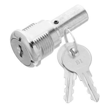 Imagem de ERINGOGO 2 conjuntos de substituição de trava de máquina de chiclete: chave tubular de aço inoxidável para dispensadores de doces cilindro de máquina de venda automática