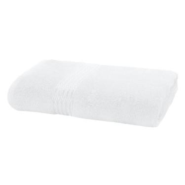 Imagem de Toalha de Banho Dohler Prisma 100% Algodão Estampada, Liso Branco