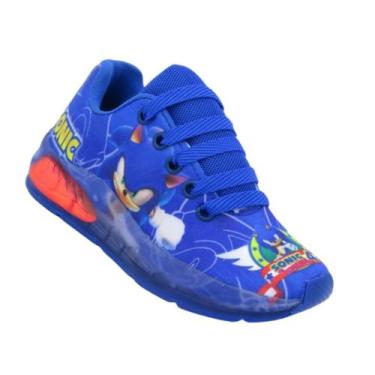 Imagem de tenis infantil led masculino sonic bicolor - infinitty, Azul, 28