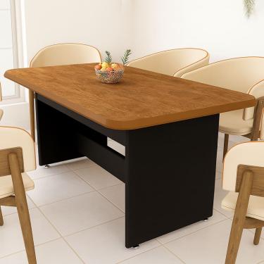 Imagem de Mesa De Jantar Grande 160cm 6 Lugares Para Cozinha E Salas de Estar