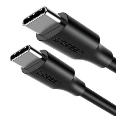 Imagem de Cabo macho tipo C 2.0 A USB-C 2.0 3a 60w 1mt Ugreen Preto