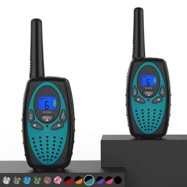 Imagem de Walkie Talkies Topsung M880 para adultos azul, pacote com 2