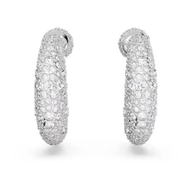 Imagem de Swarovski Brincos de gota Sublima, lua, branco, banhado a ródio