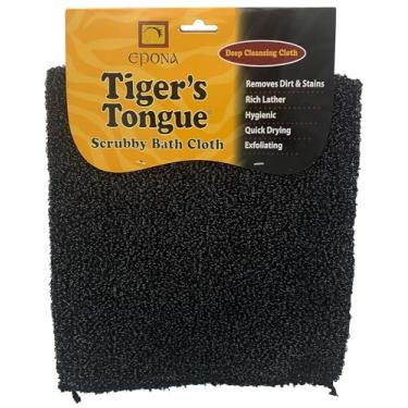 Imagem de Epona Tigers Tongue Scrubby Pano de banho preto