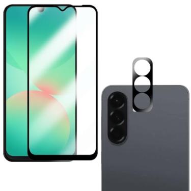 Imagem de Película de Vidro Temperado 3D para Galaxy A26, Proteção Total da Tela, com Película Protetora de Câmera, 9H