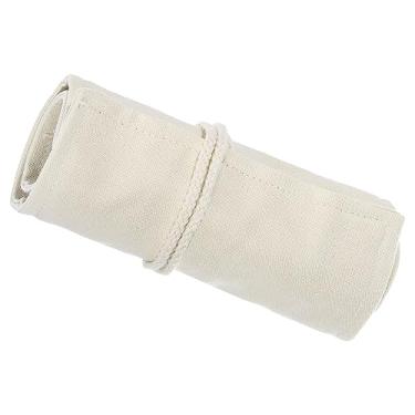 Imagem de Estojo de lápis dobrável feito à mão com 36 compartimentos, bolsa de lona para lápis, organizador de canetas, desenho de artista, colorir, esboçar, branco