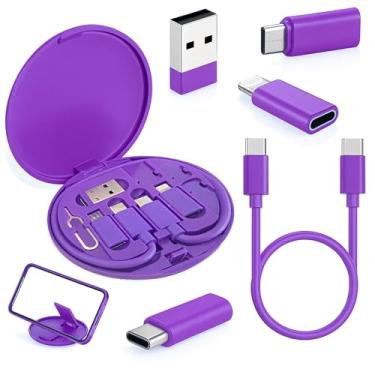 Imagem de Caixa de armazenamento de gerenciamento de cabos com cabo de carregamento e suporte de cartão, estojo organizador de cabos de mesa para uso em casa, escritório