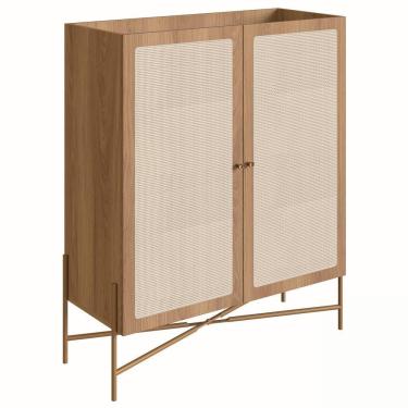 Imagem de Armario Cristaleira Bar Palhinha 28929 Linha Oslo Hanover Artesano Hanover