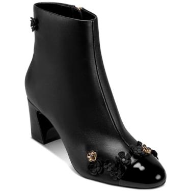Imagem de KARL LAGERFELD Bota feminina de salto Dalyn Fleur com enfeites florais, Preto, 36