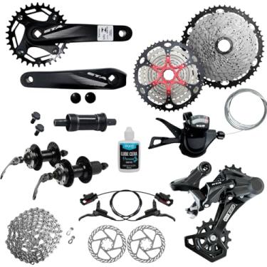 Imagem de Kit Completo Grupo 12v GTA Bike Mtb K7 11x50 C/Cubos e Freios Hidráulicos