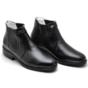 Imagem de Botina Masculina Comfort 1501 Ranster  Couro de Carneiro Premium, Pret