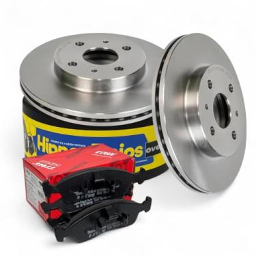 Imagem de Kit Discos e Pastilhas de Freio Dianteiro HF31C RCPT12550 Compatível com Novo Palio Uno 1.0 1.4 2010 a 2021