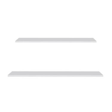 Imagem de Prateleira Flutuante Para Banheiro Kit 2 Com Suporte Invisível Cp1 Yara Branco - Lumil