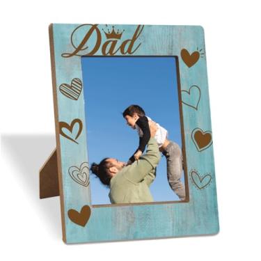 Imagem de XHWLYN Moldura de madeira para pai, presente exclusivo de Dia dos Pais, presente de aniversário de Ação de Graças e Natal, linda decoração de mesa para escritório em casa, moldura especial de família