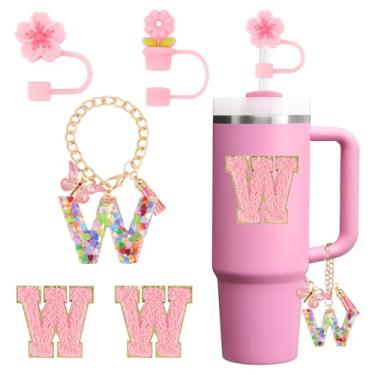 Imagem de Conjunto de acessórios de copo para copo Stanley Cup 850.5 g 1,134.0 g copo com alça, incluindo tampa de palha, pingente de alça, adesivo 5 peças (L)