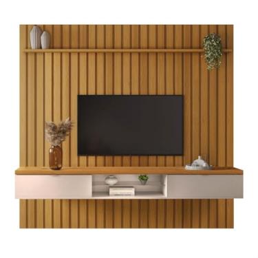 Imagem de Painel Fusion 2.2 Para Tv 75 Polegadas 228x218 Com Bancada -EdeCasaMoveis