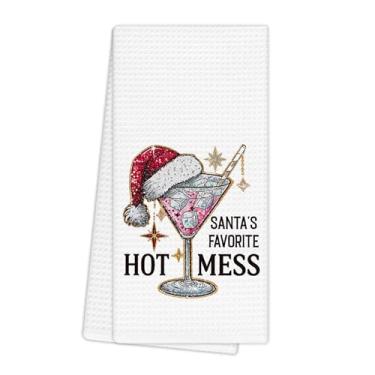 Imagem de EGBTL Toalhas de cozinha de bar Martini de Natal, toalhas de mão de Natal, presentes de martini para mulheres, presentes de bartender, panos de prato para cozinha, casa, bar, carrinho, decoração 40,6