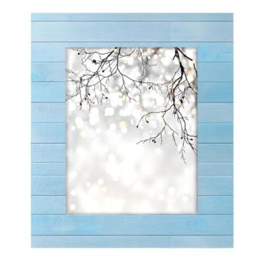 Imagem de Cemfyzoch Molduras de madeira 20 x 25 cm, colagem com tapete, moldura para mesa e parede, decoração de casa, escritório, galeria de fotos, verão, retrô, prancha de madeira, moldura de mesa