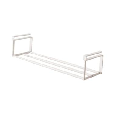 Imagem de Generic Organizador de sapatos expansível, para armazenamento sob prateleiras, organizador de sapatos criativo em aço carbono para armários e despensas, Branco