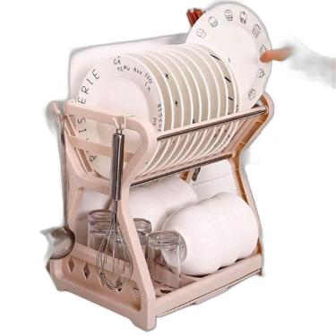 Imagem de Escorredor Louça P/Secar Plástico Cozinha Eficiente