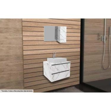 Imagem de Armário c/ Balcão Banheiro Suspenso BN3607 s/Cuba 60cm e Espelho BN360