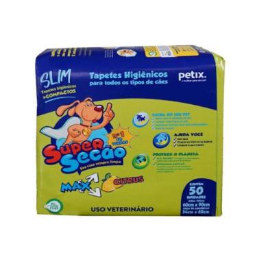Imagem de Tapete Higiênico Super Secão Max Citrus Slim Cães 50Un 60X90 - Petix