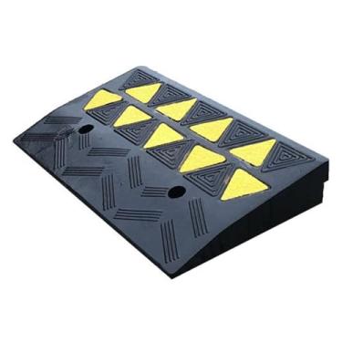 Imagem de FashionCha Rampa de borracha para calçada, rampa de soleira para entrada de veículos, almofada de borracha leve para declive, almofada triangular para escalada