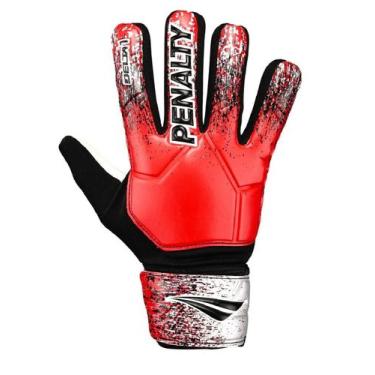 Imagem de Luva Goleiro Juvenil Penalty Delta 1, Vermelho, Preto, 6