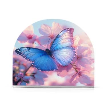 Imagem de Qilmy Lindo porta-guardanapos de borboleta azul para mesas - Porta-guardanapos para cozinha, porta-guardanapos de mesa, porta-guardanapos de coquetel, porta-guardanapos de papel44