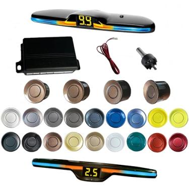 Imagem de SANDETOUN Kit de sensor de estacionamento kit de sensor de reserva sensor reverso para carro 18 opções de cores para sondas ajustável alarme volume profissional sensor de reversa para carro assistente