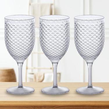 Imagem de Kit 3 Taça Para Vinho e Água De Acrílico Luxxor 480ml - Paramount, Cri