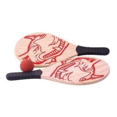 Imagem de Kit Frescobol Tenis De Praia Com 2 Raquetes Bola E Bolsa Red - Red Nos