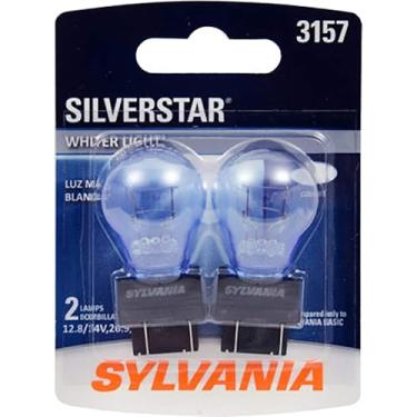 Imagem de SYLVANIA - Mini lâmpada SilverStar 3157 – Luz mais brilhante e branca, ideal para luzes diurnas (DRL) e luzes de backup/reverso (contém 2 lâmpadas)