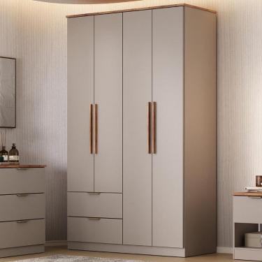Imagem de Guarda Roupa Solteiro 4 Portas Milan Carraro Avelã