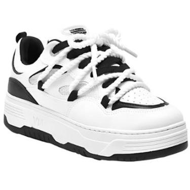 Imagem de Tênis Via Marte Feminino Lançamento Moda Sneaker Milk/preto-Feminino